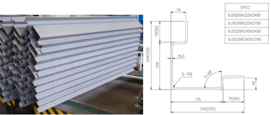 Customized ISO Container Front Corner Post & Container Repair Materials & High-strength Container Accessories