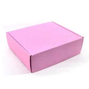 Pink Colored Corrugated Mailing Boxes for Cosmetic Brushes Aircraft Transport