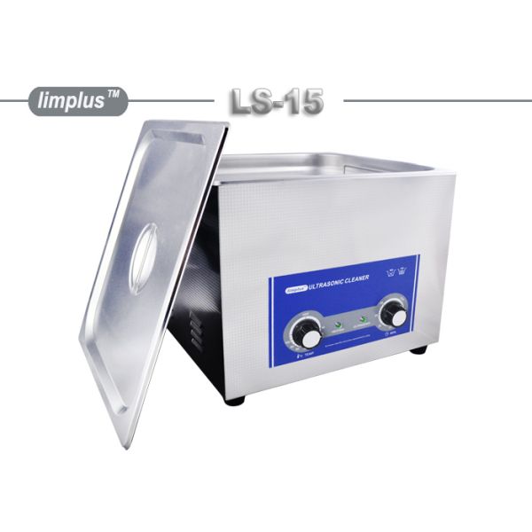 15 Liter 110V Free Basket Table Top Ultrasonic Cleaner For Gun Parts , Heater Function