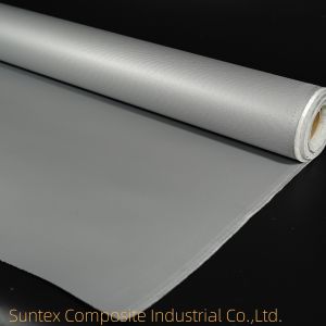 White High Temperature Silicone Coated Fiberglass Cloth Fire-Resistant