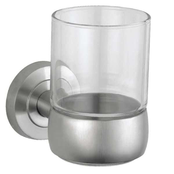 Buy Hotel Single Bathroom Tumbler Holders Satin Polished Wall Mounted at wholesale prices