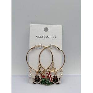 China Christmas Large Size Hoop Metal Earrings on sale