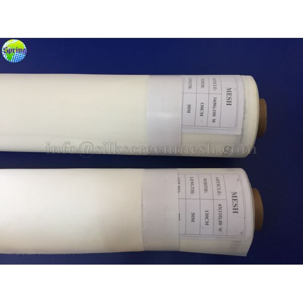 Acrylic board silk screen printing fabric 110 mesh yellow and white color