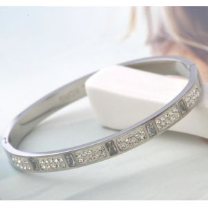 Fashion Girls Stainless Steel Diamond Pave Gold Bracelet for Girl Jewelry