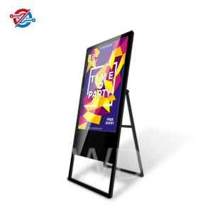 LOGO Print 16:9 Portable Digital Monument Signs , Freestanding Digital Display
