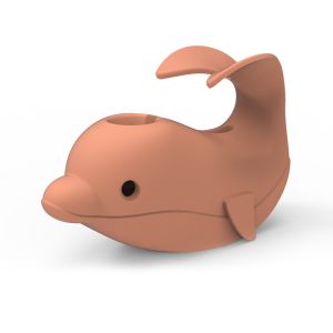 Cute Custom Made Silicone , Bathtub Spout Cover With Rhino Dolphin Shape