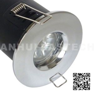 MR16 GU10 Aluminium Bathroom IP65 Fire Rated Downlight Fittings - Chrome Color