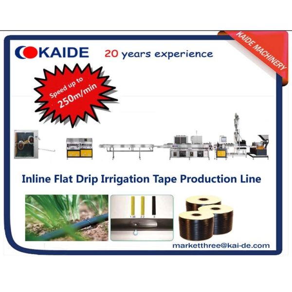 Buy Flat Drip Irrigation Tape Extruder Machine Speed 250m/min at wholesale prices