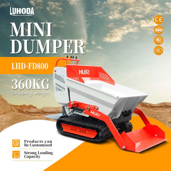 Chinese Manufacture Self Loading Mini Dumper 800kg Tracked Dumpers Small Track Transporter