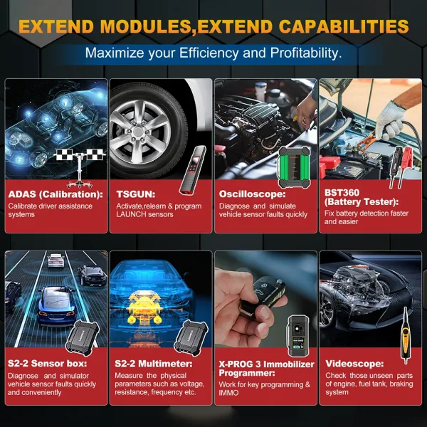 LAUNCH X431 PRO ELITE 8'inch Car Diagnostic Tools Auto OBD OBD2 Scanner All System CANFD/DOIP Active Test 32 Reset ECU C