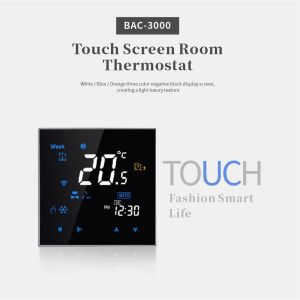 Digital fan coil thermostat LCD touch screen wireless WiFi smart thermostat for
