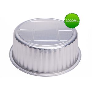 3000ml round aluminum foil sealed box