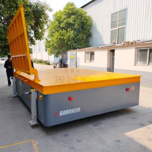 Steel Industry Electric Transfer Trolley , 5 Tons Warehouse Transfer Cart