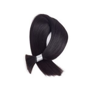 Straight Bulk Human Hair Extensions , Unprocessed Russian Hair Extensions Bulk