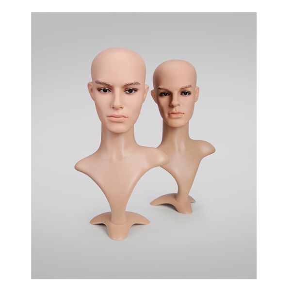 Support Sample Service Male Head Mannequin For Wig Display