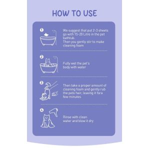 Soft Touch Pet Hair Laundry Sheets Fragrant Bathroom Body Wash Sheets For Dogs