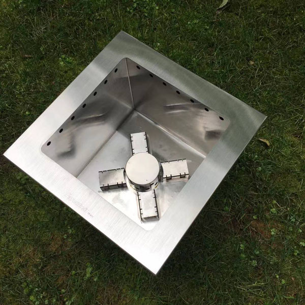 Food Grade Smokeless Wood Fire Pit BBQ , Ss 304 Wood Pellet Smokeless Fire Pit