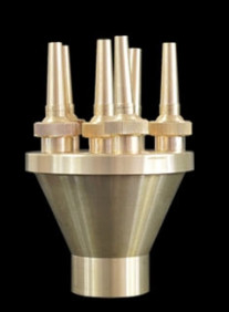 Brass Concentrating Shooting Dancing Fountain Nozzles 55m3/h Water Flow