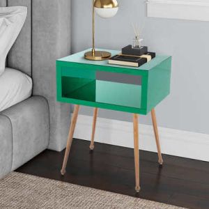 Green Mirror 15.75inch height Coffee Bedside Table Nightstand