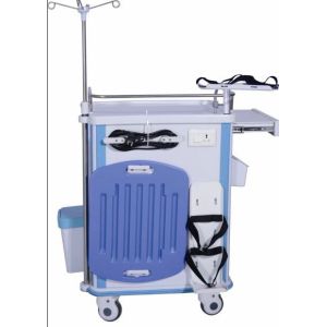 Mobile Emergency Cart , Hospital Ward Crash Trolley With Drawers