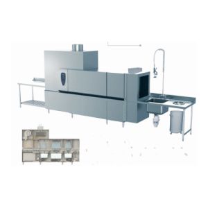 Commercial Kitchen Equipments Rack Conveyor Dish Washer Capacity 300 Basket Per
