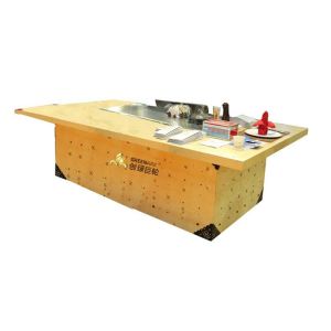 Commercial Teppanyaki Grill Table with 360*360mm Heating Area Continuous