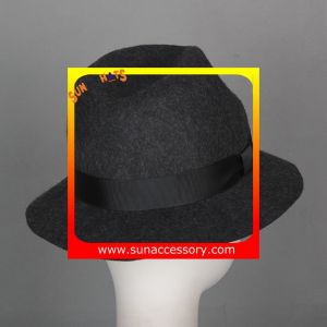T8981177 Sun Accessory customized fashion winner 100% wool felt fedora hats,