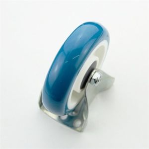 Suspension 4 Polyurethane Casters Blue PU Wheels For Trolley