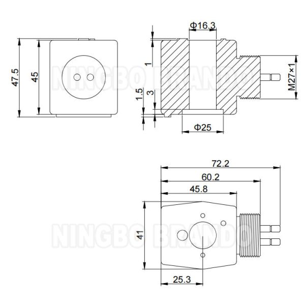 Sinotruk HOWO Truck Solenoid Valve Coil 24V WG9719710004 WG9719710004/2