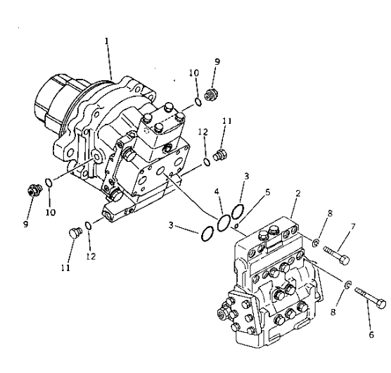 PC400-3 PC400LC-3 Final Drive Assy Belparts Excavator Travel Motor Assy 706-87-00101 706-87-01202 706-87-03400