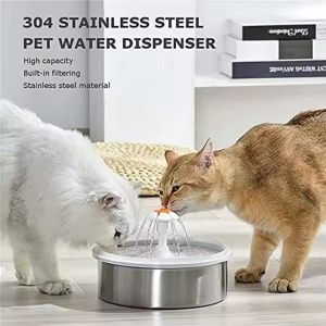 Foldable Design Stainless Steel Base Ceramic Bowl Pet Drinking Machine