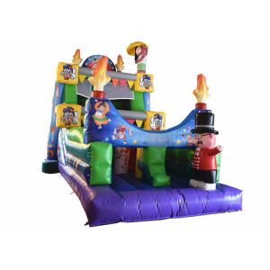 Commercial Magic Circle Inflatable Dry Slide / Monkey Bounce House