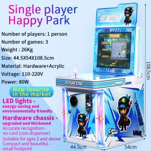 Factory Wholesale Single-person Joystick Happy Park Children's Arcade Game