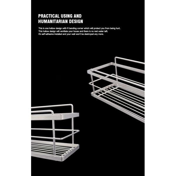 10kg Loading Bathroom Shower Caddies SS201 Wall Bath Accessories Chrome Holder