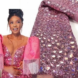 Quality Party Occasion African Multi Color Net Embroidery Tulle Lace Fabric for Wedding Dress for sale