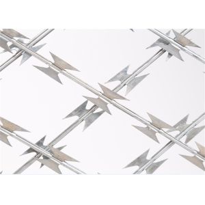 450mm Diameter Razor Wire And Barbed Wire Galvanized Concertina