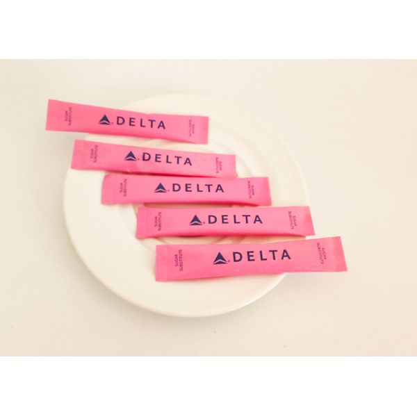 Pink Paper Wrapped Sugar Stick Condiment Packets Coffee Companion