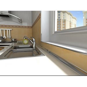 Protect The Edge Of The Ceramic Tile : The Aluminium Extrusion Profile tile Trim