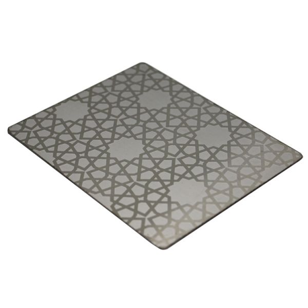 Mirror Etched Stainless Steel Sheet 0.3mm Thickness For Wall Decoration
