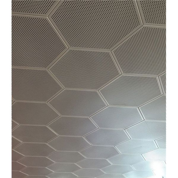 Buy Plain Hexagonal Sound Absorption Ceiling Panels Pre Painted 404mm at wholesale prices