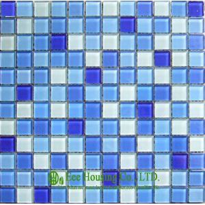 Quality Mixed Color Glass Crystal Mosaic Tile for indoor &amp;outdoor walls,Glass mosaic tile Factory for sale