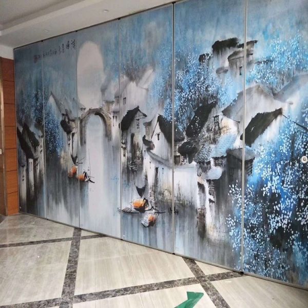 Meeting Room Folding Doors Full Height Office Partition Commercial Mobile Walls