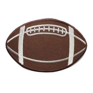 China Smooth Texture Rugby NFL Iron On Patches With Embroidery Edge on sale