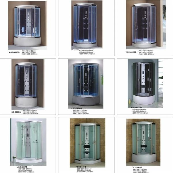 Gray Glass Steam Shower Cabin , Massage Sauna Complete Enclosed Shower Cubicles