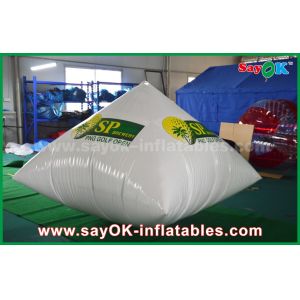 White 0.6mm PVC Inflatable Pyramid Logo Printing Advertising Inflatables