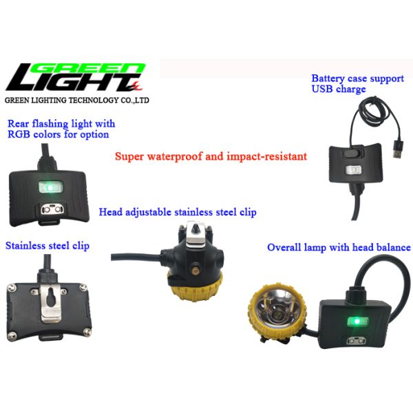 1.7W 221LUM 15000lux Rechargeable Mining Cap Lamps