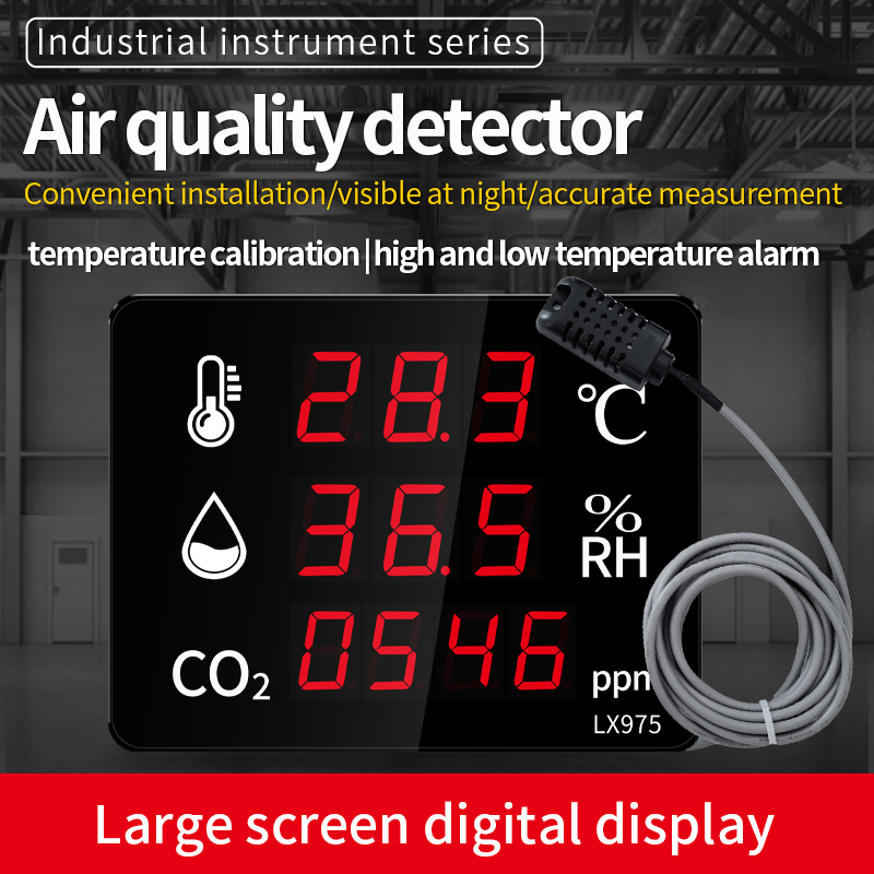 Household air Detector Temperature and Humidity Meter air Quality Monitor Co2 Electronic Thermometer Gas Carbon Dioxide Monitor