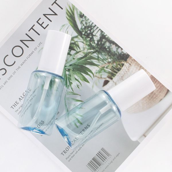 Buy Transparent Blue 85mm 1.69oz Mini Plastic Spray Bottles at wholesale prices