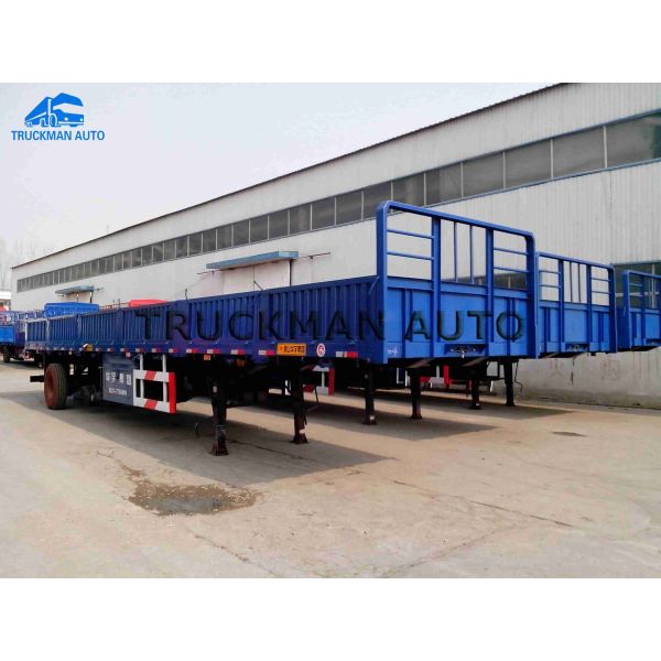 Bulk Cargo Tipper Semi Trailer , Semi Trailer Dump Truck With Container Lock