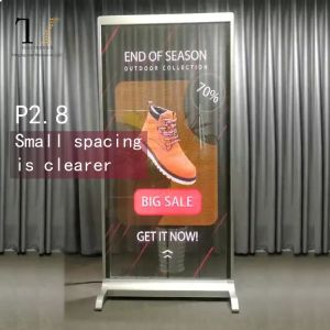 P3.91 4G Wifi Digital Led Poster Display Glass Curtain 75% Transparency